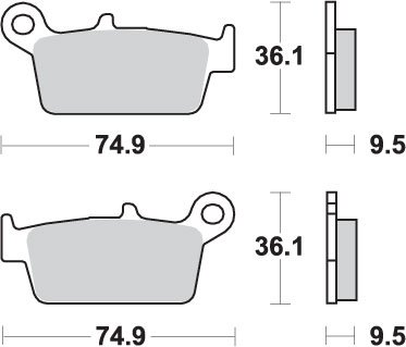 EC 300 2T (2000 - 2011) brakepads sintered offroad | SBS