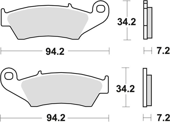 EC 250 RACING 2T (2008 - 2019) sintered metal offroad brake pad | TRW