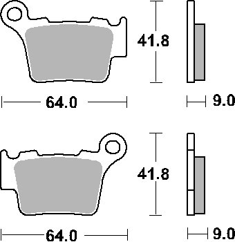 EC 250 2T (2021 - 2023) brakepads carbon silver | SBS