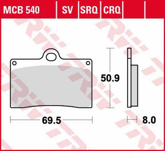 750 S FORMULA (1998 - 2000) allround organic standard brake pad | TRW