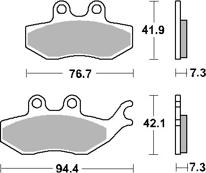 50 RS2 (2003 - 2009) brakepads ceramic | SBS