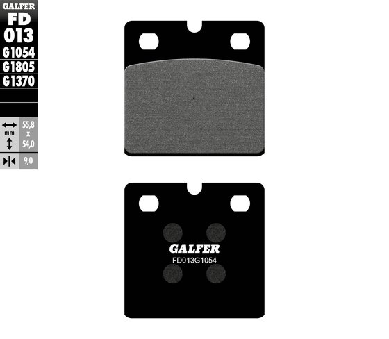 CHIEF STANDARD (2009 - 2009) semi-metal brake pads for bmw rr | GALFER