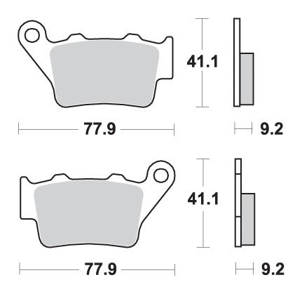 DS 604 TRAIL (1999 - 2001) brakepads sintered rear | SBS