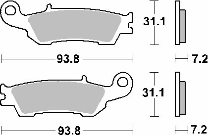 XX 125 2T (2020 - 2022) brakepads sintered offroad | SBS