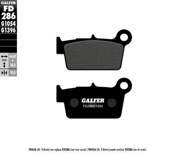 125 CRE F X (2009 - 2013) semi-metal brake pad | GALFER