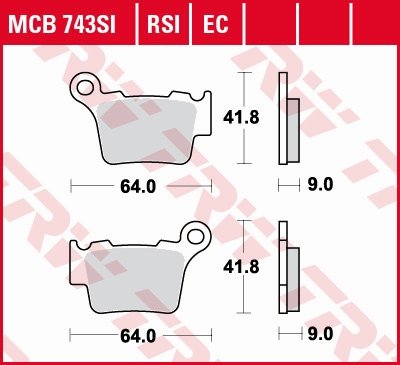 EC 300 2T (1999 - 2023) organic offroad brake pad | TRW