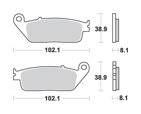 SATELIS 400 (2014 - 2016) brakepads maxi sinter | SBS