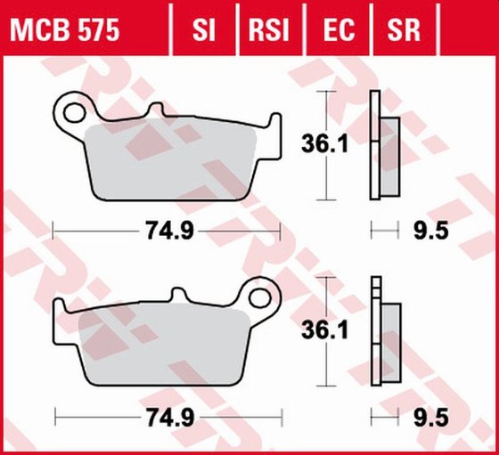 EN 125 (2004 - 2004) organic offroad brake pad | TRW