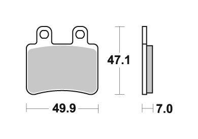 BAJA SENDA 125 (2006 - 2012) brakepads ceramic (773hf) | SBS