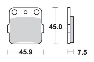 400 DVX (2004 - 2008) brakepads sintered offroad | SBS