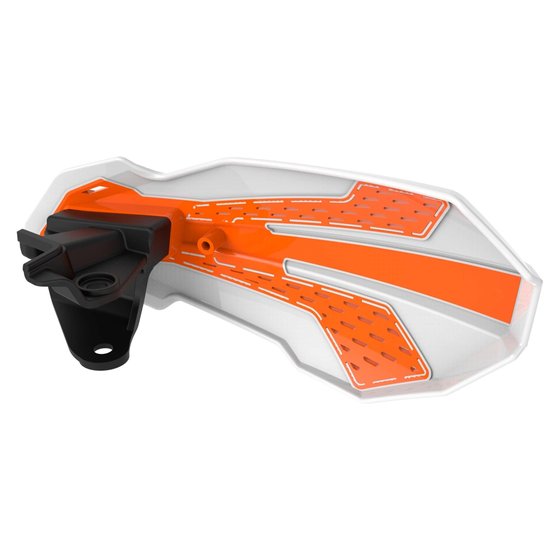 500 SEF FACTORY (2019 - 2022) mx flow handguards in white/orange | POLISPORT