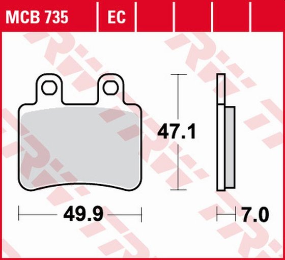 SATELIS 250 (2007 - 2012) organic brake pad for scooter - 125 | TRW