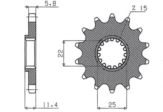 SE R 300 (2014 - 2022) 16t 520 pitch black steel front sprocket | SUNSTAR SPROCKETS