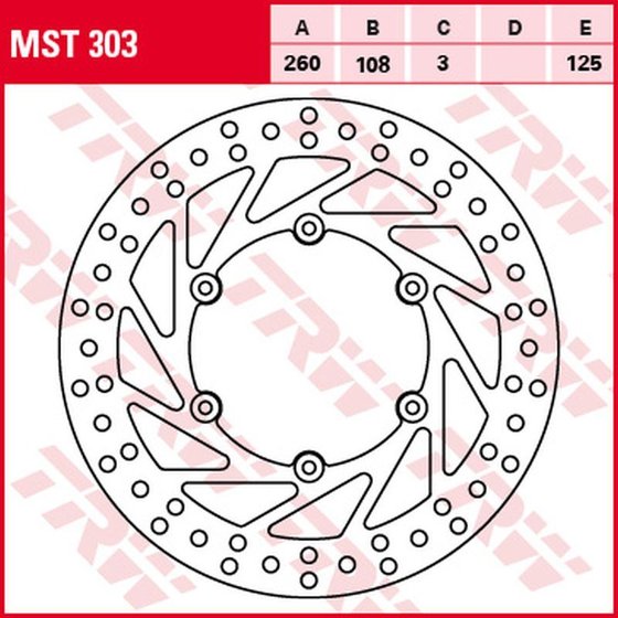 MC 125 (2001 - 2007) round fixed brake rotor 250-299mm | TRW