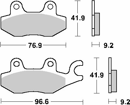 125 URBAN (2014 - 2014) brakepads ceramic (688hf) | SBS