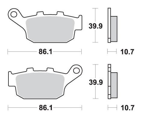 S1 LIGHTNING (1998 - 2002) brakepads sintered rear | SBS