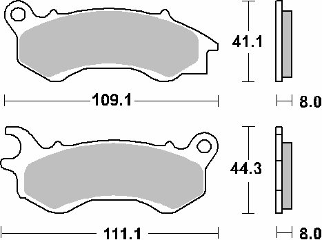 DJANGO 150 (2014 - 2015) brakepads carbon tech | SBS