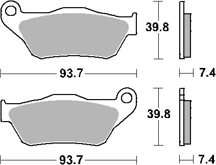 SKYCRUISER 125 (2006 - 2014) brakepads carbon tech | SBS