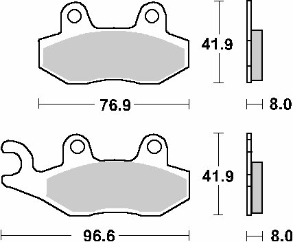 SATELIS 400 (2014 - 2016) brakepads ceramic | SBS