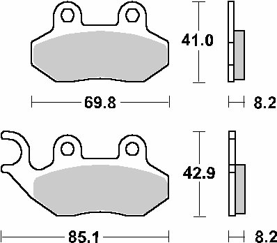 MATRIX 50 (2006 - 2015) brakepads ceramic (708hf) | SBS