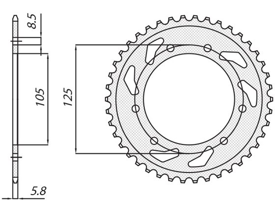 50 EVOLIS (1992 - 1995) rear sprocket | SUNSTAR SPROCKETS