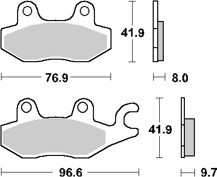 125 SM (1999 - 2008) brakepads ceramic | SBS