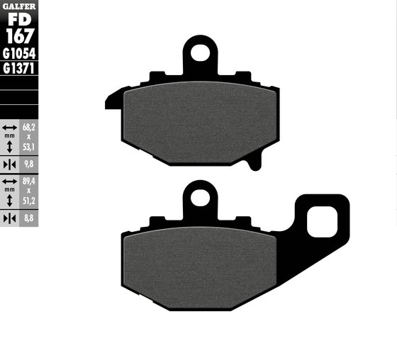 NK 650 (2012 - 2016) semi-metal brake pad | GALFER