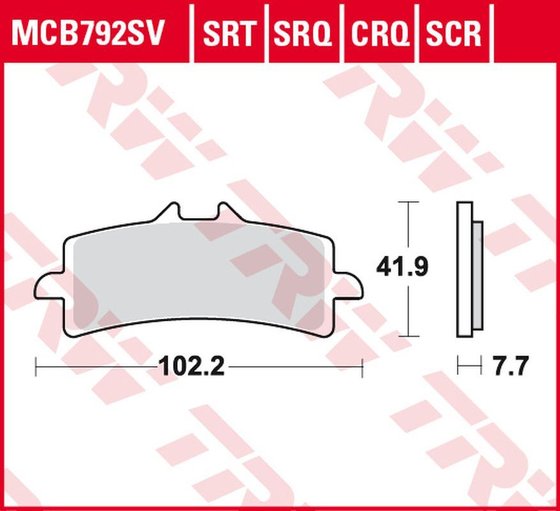 BRUTALE 1078 (2008 - 2009) sintered metal brake pad | TRW