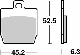 50 NITRO (1997 - 2010) brakepads ceramic (731hf) | SBS