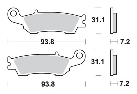 XEF 250 4T (2022 - 2022) brakepads racing sintered | SBS