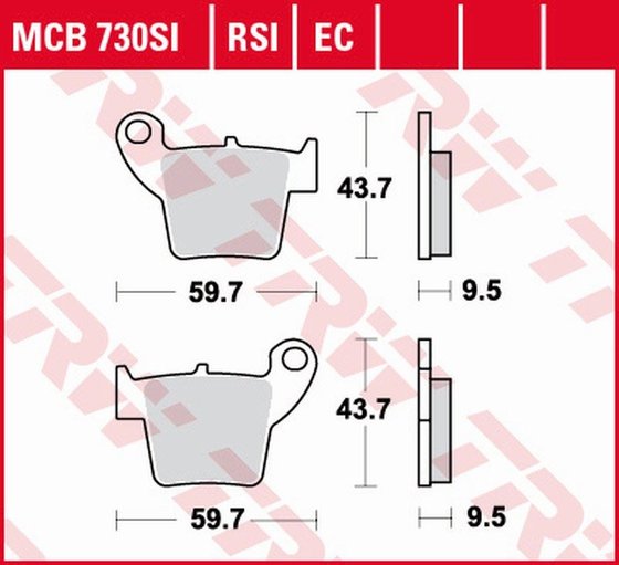 450 CRM F R (2003 - 2013) organic offroad brake pad | TRW