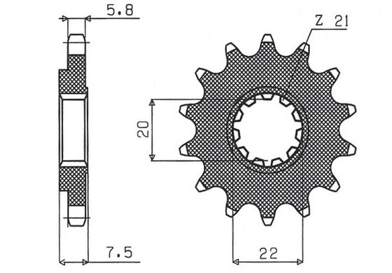 250 CRE F R (2003 - 2013) 520 14t front sprocket | SUNSTAR SPROCKETS