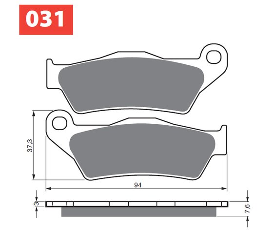 FC 550 (2001 - 2006) goldfren brake pads 031 ceramic carbon s33 | Goldfren