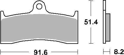 1200 M2 CYCLONE (1998 - 2002) brakepads ceramic | SBS