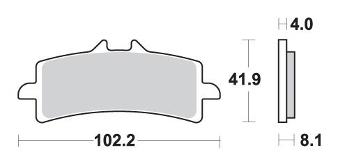 1000 BB3 (2014 - 2018) brakepads dual carbon | SBS