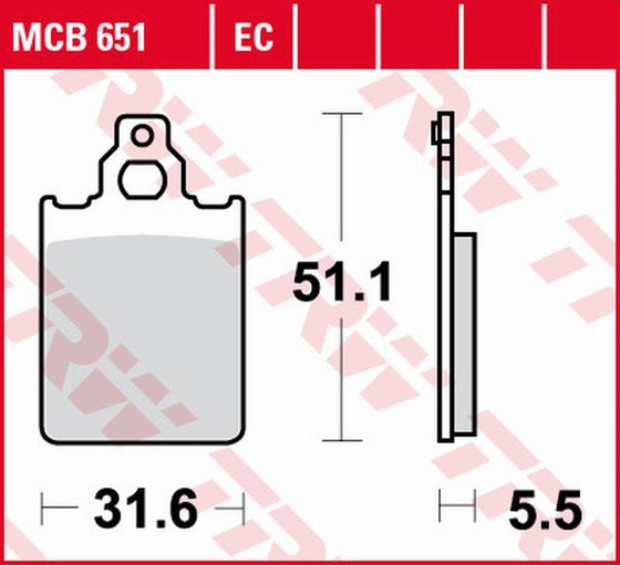 50 PRIMA SUPER SPORTS (1992 - 1994) organic brake pad for scooter - 125 | TRW