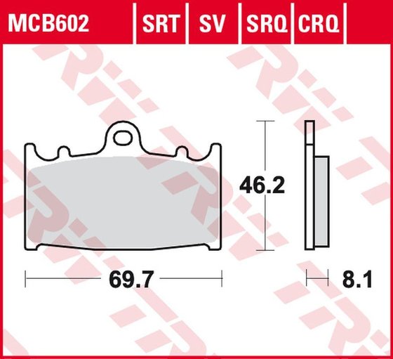 FC 450 (2004 - 2005) sintered metal brake pad | TRW