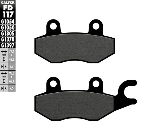 50 X-POWER (1999 - 2002) semi-metal brake pad | GALFER