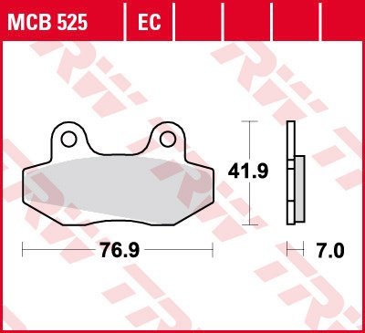 50 AGORA 4T (2011 - 2016) allround organic standard brake pad | TRW