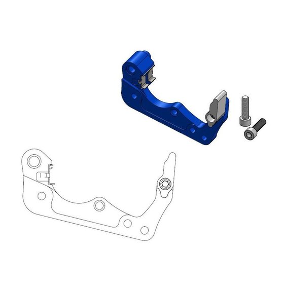 MC 85 (2021 - 2023) blue brake caliper relocation bracket | MOTO-MASTER