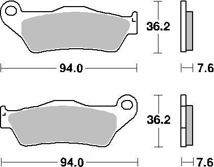 GP 800 (2008 - 2015)  sbs brakepads ceramic | SBS