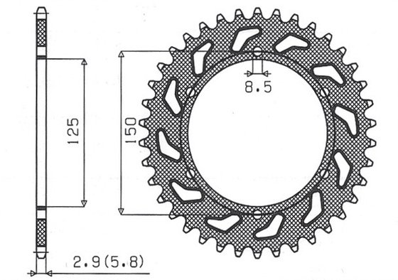 TE 300 (2011 - 2014) rear steel sprocket - 48 teeth, 520 pitch | SUNSTAR SPROCKETS