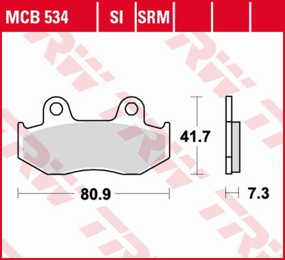 TNT 125 CBS (2017 - 2020) allround organic standard brake pad | TRW