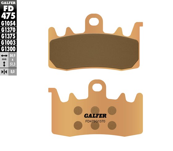 STRADALE 800 (2015 - 2016) street sinter brake pads for bmw/ducati (front) | GALFER