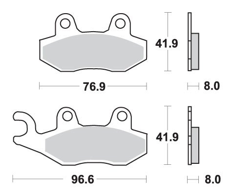 CANYON 600 (1995 - 1999) brakepads sintered offroad | SBS