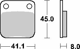 250 S 2 (2006 - 2010) brakepads ceramic (536hf) | SBS