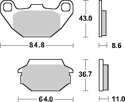 150 PHOENIX (2001 - 2004) brakepads ceramic (749hf) | SBS