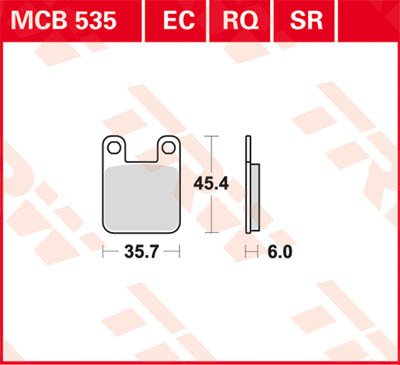 SPEEDFIGHT 50 AC 2T (1997 - 2015) universalios organinės standartinės stabdžių trinkelės | TRW