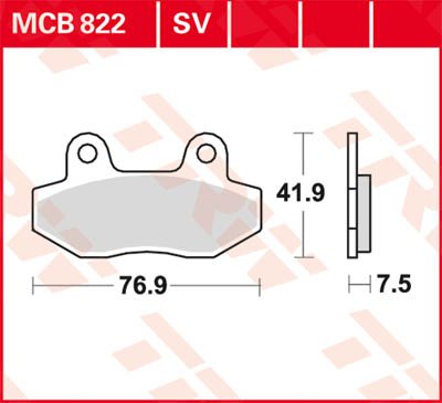 SPEEDFIGHT 50 AC 2T (2011 - 2020) universalios organinės stabdžių trinkelės | TRW