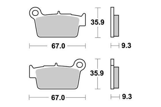 SE 5.1 F (2006 - 2011) sukepintos bekelės stabdžių kaladėlės | SBS